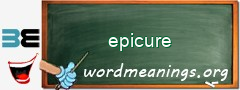 WordMeaning blackboard for epicure